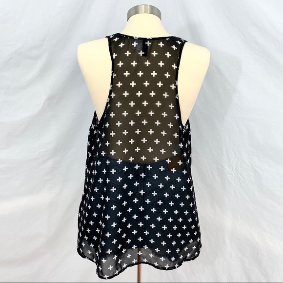 Sheer Rocker Chiffon Tank Top - Picture 3 of 4